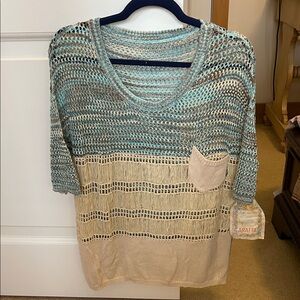 Aratta Striped Knit Sweater with Pocket